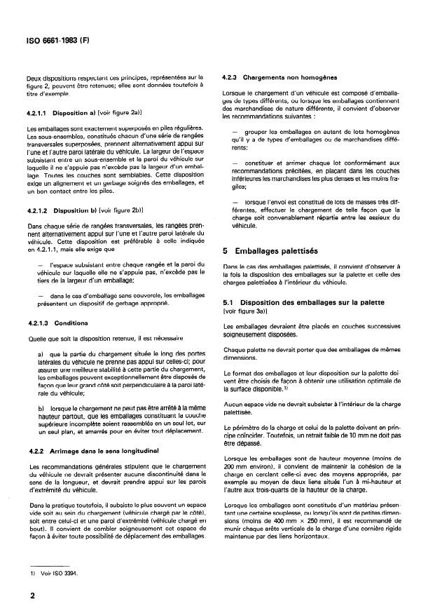 SIST ISO 6661:1996 ISO 6661:1983 - Fruits et légumes frais -- Disposition des emballages parallélépipédiques dans les véhicules de transport terrestre - Page 4 preview