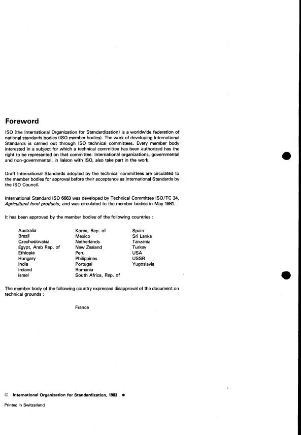 ISO 6663:1983 ISO 6663:1983 - Garlic -- Guide to cold storage - Page 2 preview