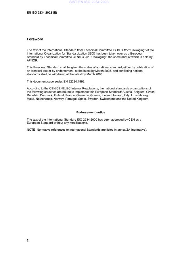 SIST EN ISO 2234:2003 SIST EN ISO 2234:2003 - Page 4 preview