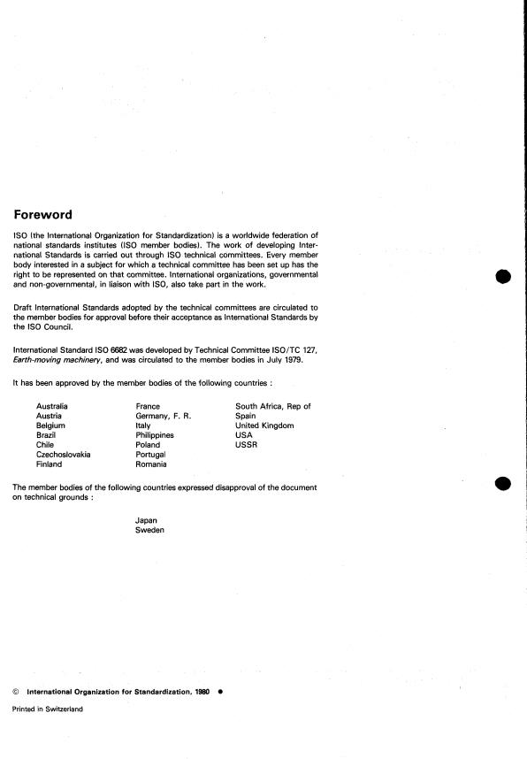 ISO 6682:1980 ISO 6682:1980 - Earth-moving machinery -- Zones of comfort and reach for controls - Page 2 preview