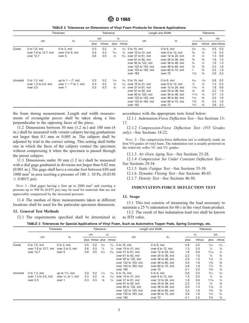 ASTM D1565-81(1990) - Specification for Flexible Cellular Materials-Vinyl Chloride Polymers and Copolymers (Open-Cell Foam) (Withdrawn 1998)