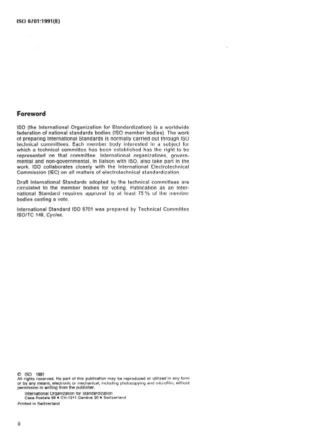 ISO 6701:1991 ISO 6701:1991 - Cycles -- External dimensions of spoke nipples - Page 2 preview
