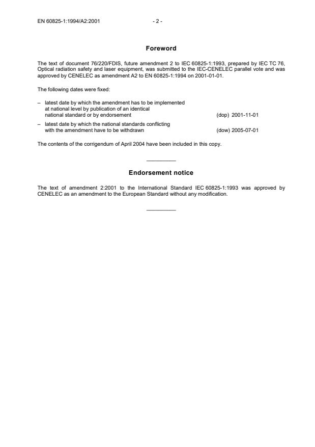 SIST EN 60825-1:1999/A2:2002 SIST EN 60825-1:1999/A2:2002 - Page 4 preview