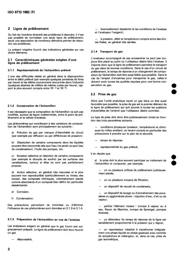 ISO 6712:1982 ISO 6712:1982 - Analyse des gaz -- Organes de prélevement et de transfert des gaz destinés a alimenter une unité analytique - Page 4 preview