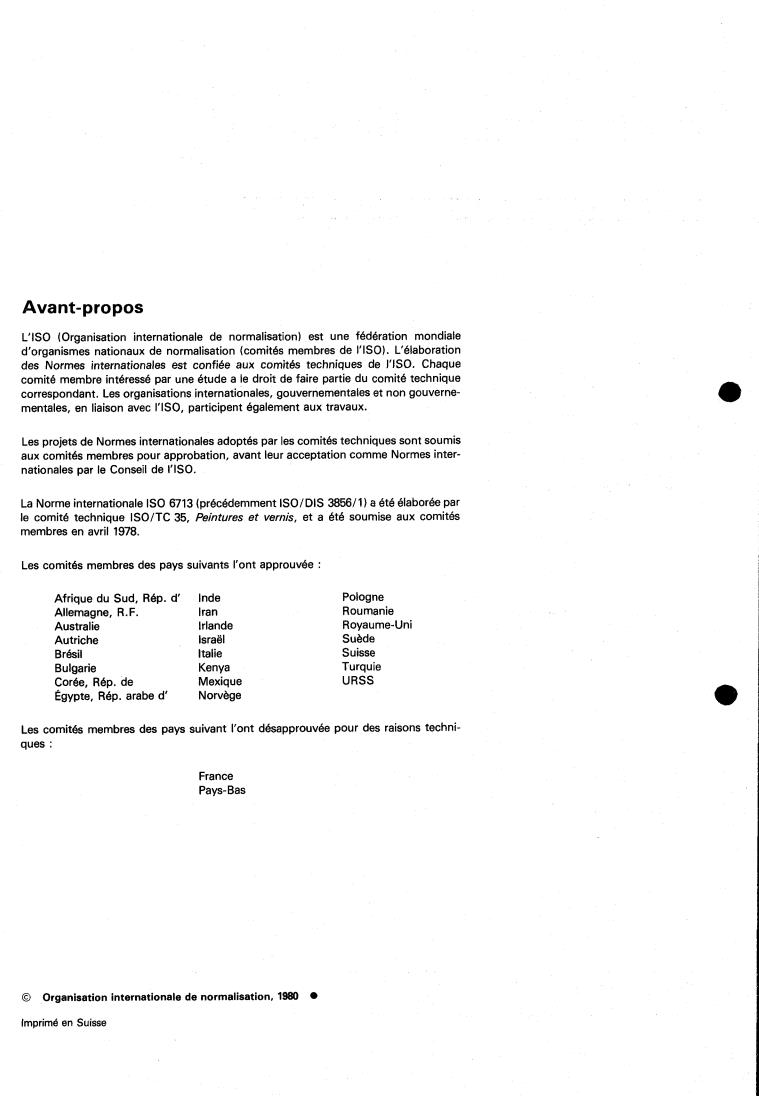 ISO 6713:1980 ISO 6713:1980 - Paints and varnishes — Preparation of acid extracts from liquid paints
Released:4/1/1980 - Page 2 preview