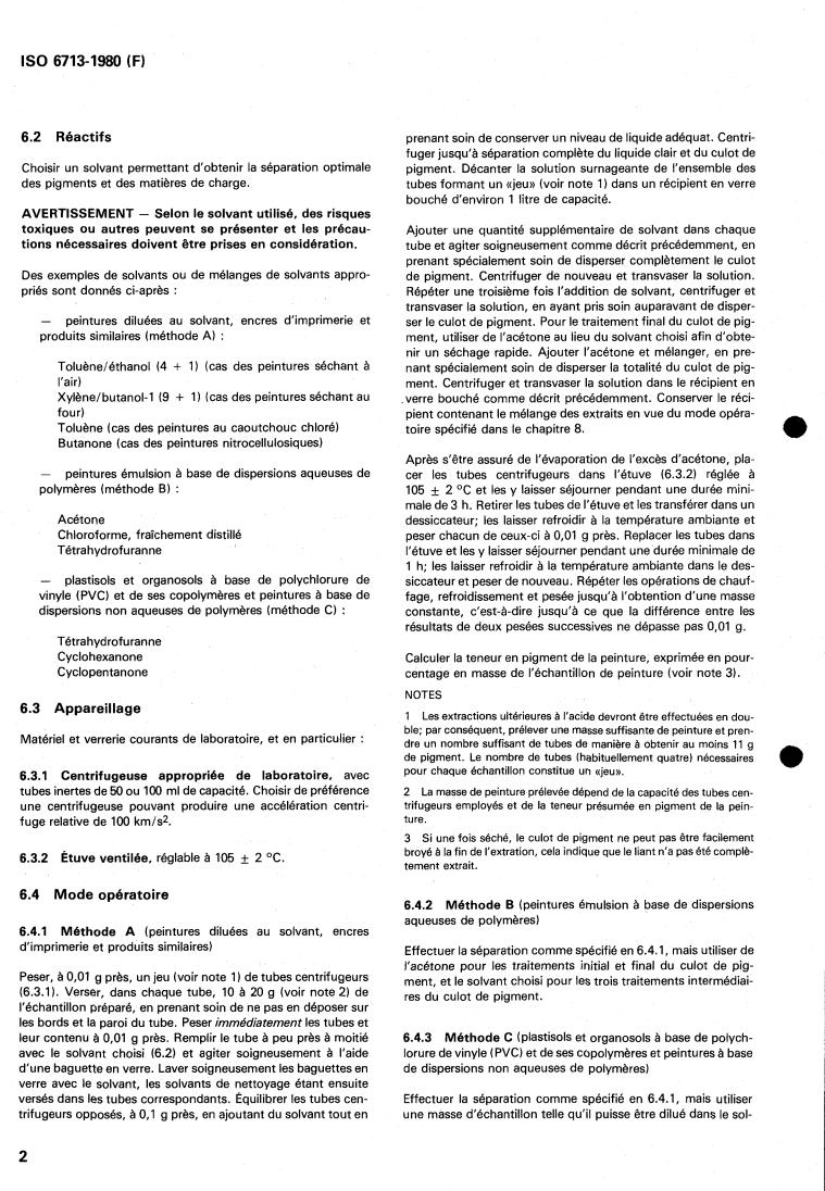 ISO 6713:1980 ISO 6713:1980 - Paints and varnishes — Preparation of acid extracts from liquid paints
Released:4/1/1980 - Page 4 preview