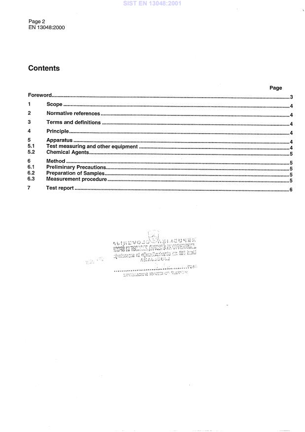 EN 13048:2000 EN 13048:2001 - Page 4 preview