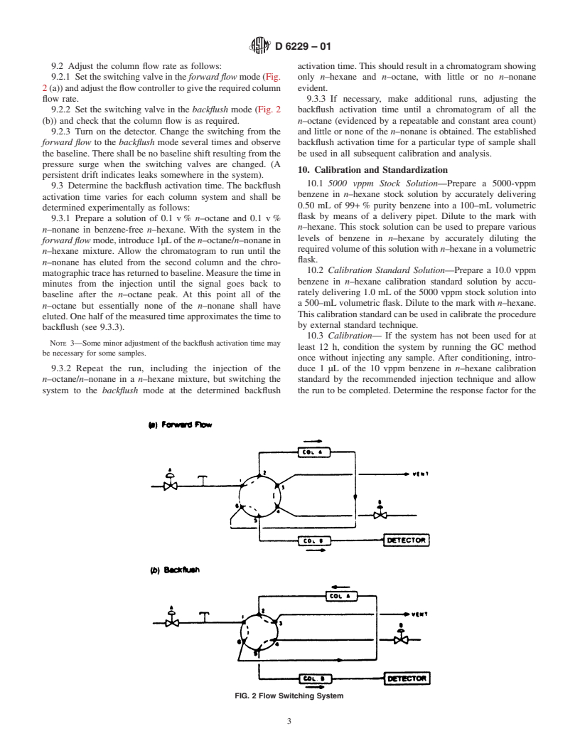 ASTM D6229-01 - Standard Test Method for Trace Benezene in Hydrocarbon Solvents by Capillary Gas Chromatography