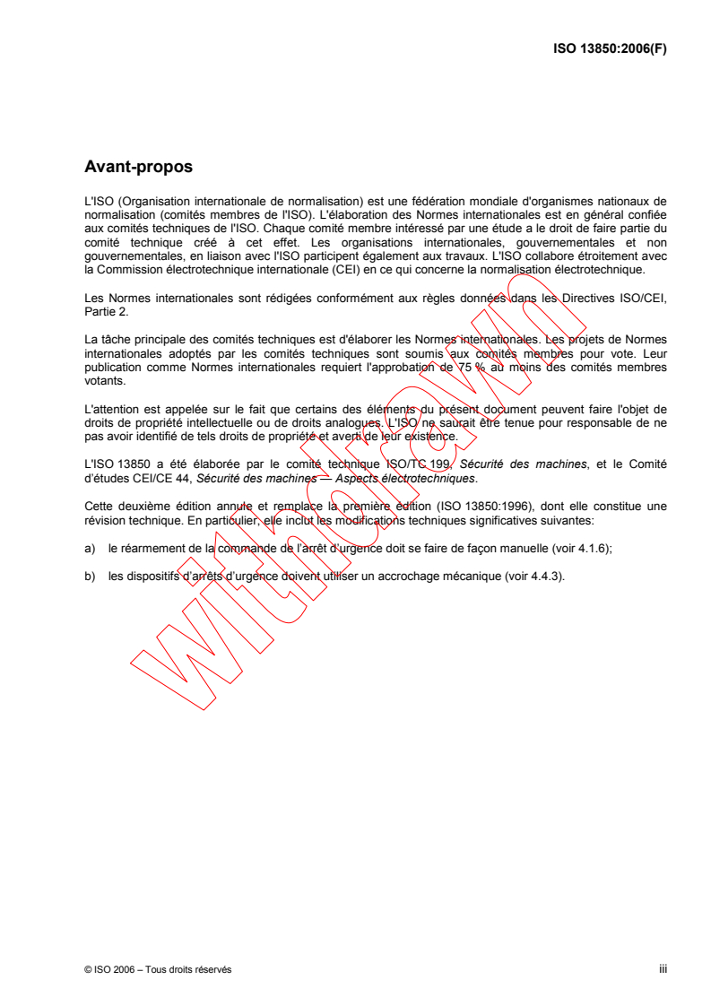 ISO 13850:2006 - Sécurité des machines - Arrêt d'urgence - Principes de conception
Released:11/10/2006