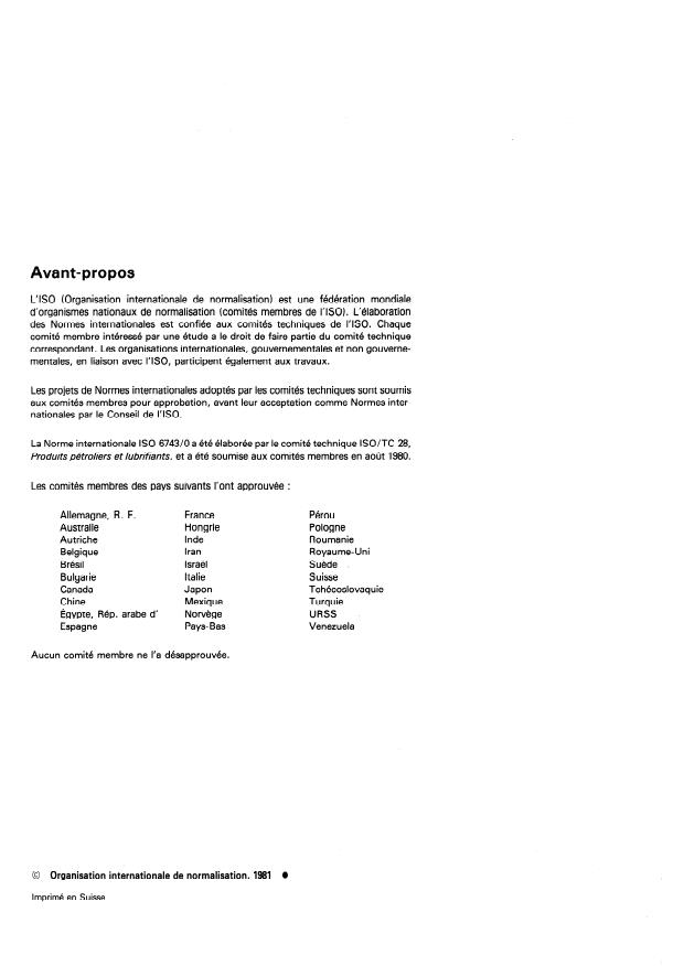 ISO 6743-0:1981 ISO 6743-0:1981 - Lubrifiants, huiles industrielles et produits connexes (classe L) -- Classification - Page 2 preview