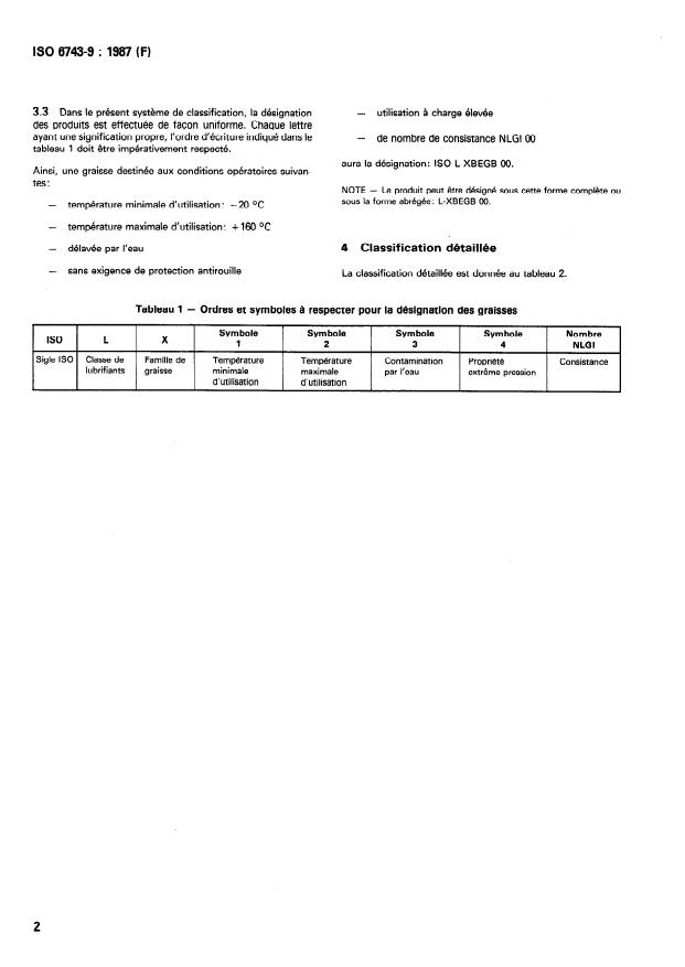 ISO 6743-9:1987 ISO 6743-9:1987 - Lubrifiants, huiles industrielles et produits connexes (classe L) -- Classification - Page 4 preview