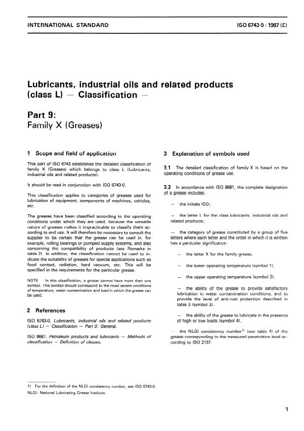 ISO 6743-9:1987 - Lubricants, industrial oils and related products (class L) -- Classification