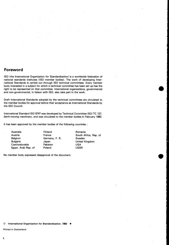 ISO 6747:1982 ISO 6747:1982 - Earth-moving machinery -- Tractors -- Terminology - Page 2 preview