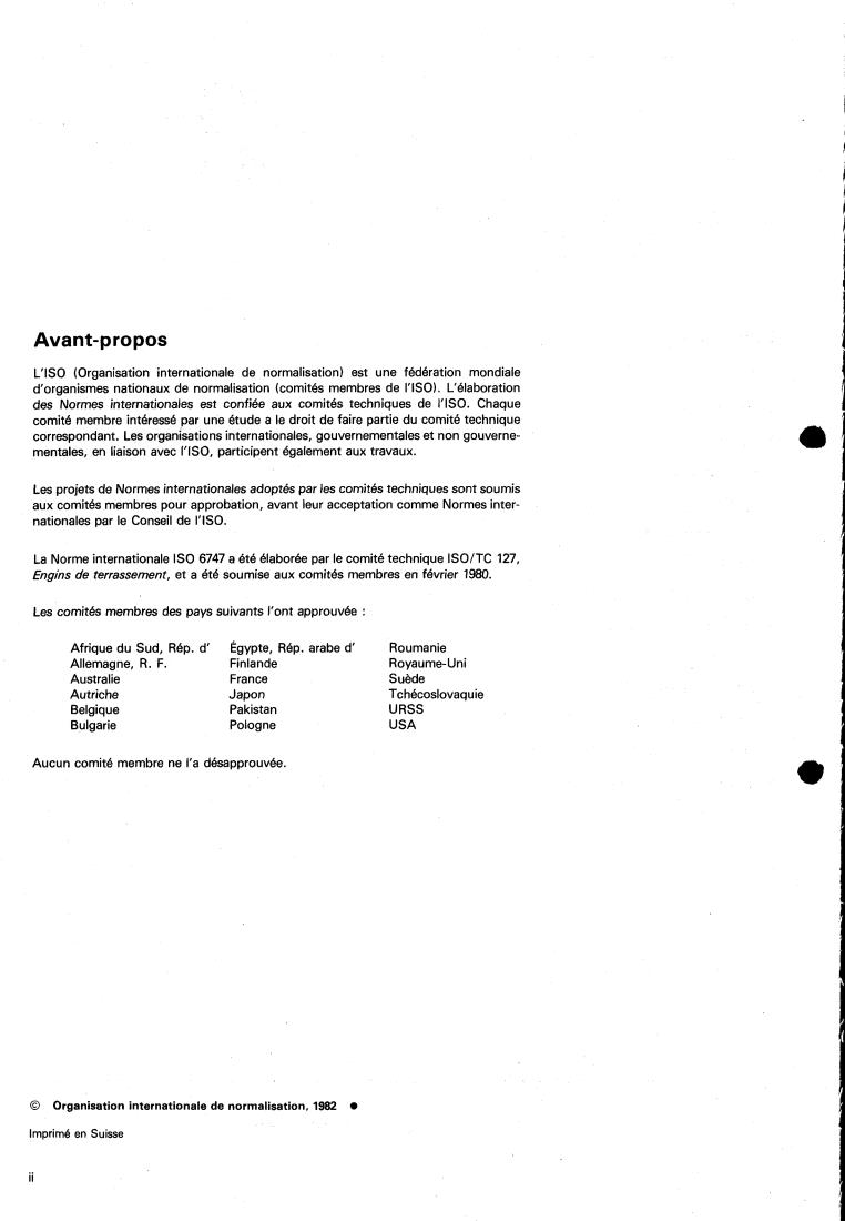 ISO 6747:1982 ISO 6747:1982 - Earth-moving machinery — Tractors — Terminology
Released:2/1/1982 - Page 2 preview