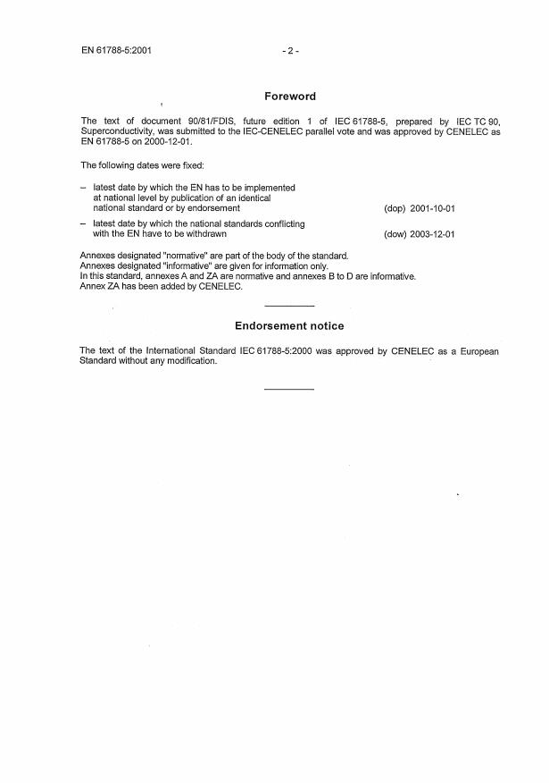 EN 61788-5:2001 EN 61788-5:2002 - Page 4 preview