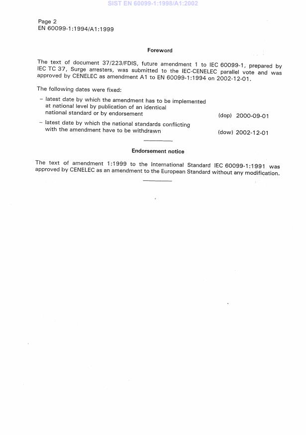 EN 60099-1:1994/A1:1999 EN 60099-1:1998/A1:2002 - Page 4 preview