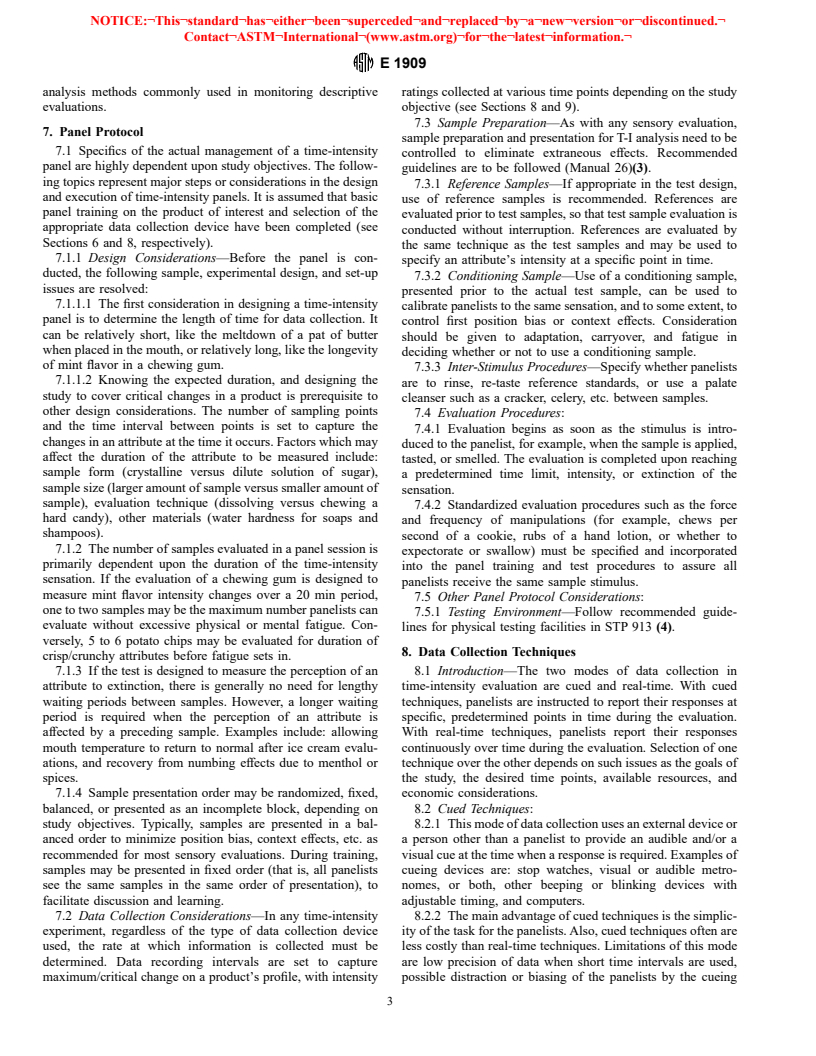 ASTM E1909-97 - Standard Guide for Time-Intensity Evaluation of Sensory Attributes