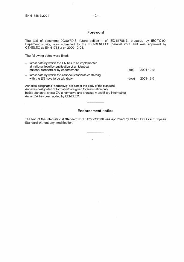 EN 61788-3:2001 EN 61788-3:2002 - Page 4 preview