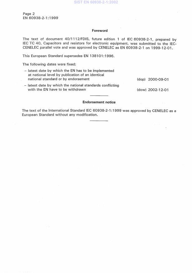 EN 60938-2-1:1999 EN 60938-2-1:2002 - Page 4 preview