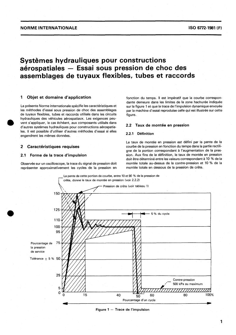 ISO 6772:1981 - Aerospace fluid systems — Impulse testing of hydraulic hose, tubing and fittings assemblies
Released:12/1/1981