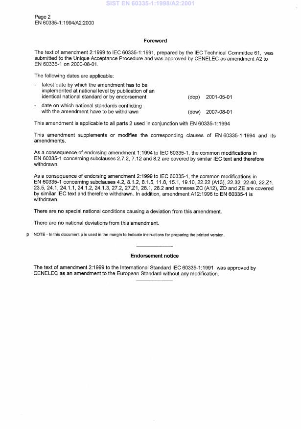 EN 60335-1:1994/A2:2000 EN 60335-1:1998/A2:2001 - Page 4 preview