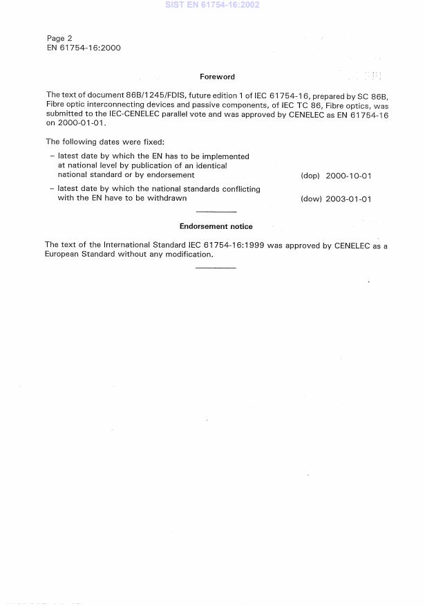 EN 61754-16:2000 EN 61754-16:2002 - Page 4 preview