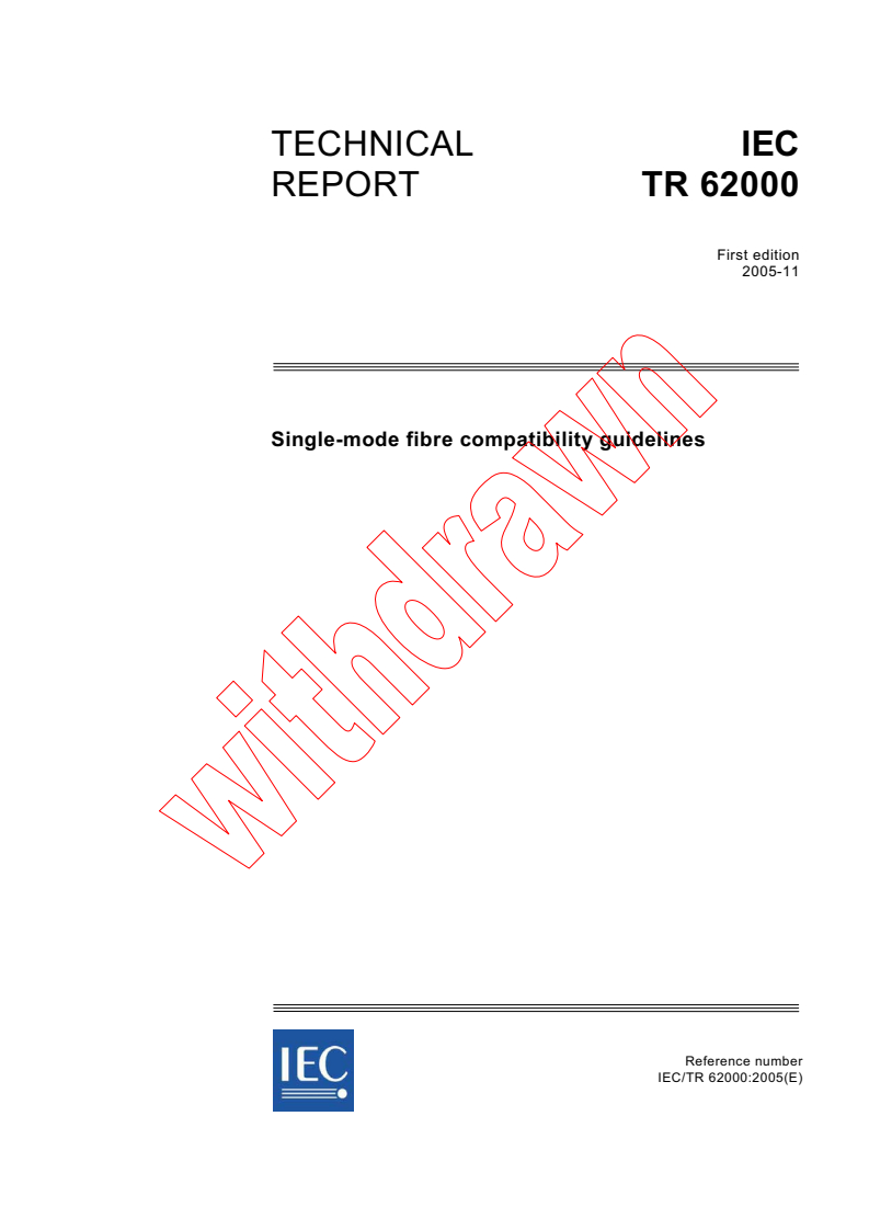IEC TR 62000:2005 - Single-mode fibre compatibility guidelines
Released:11/21/2005
Isbn:2831883733