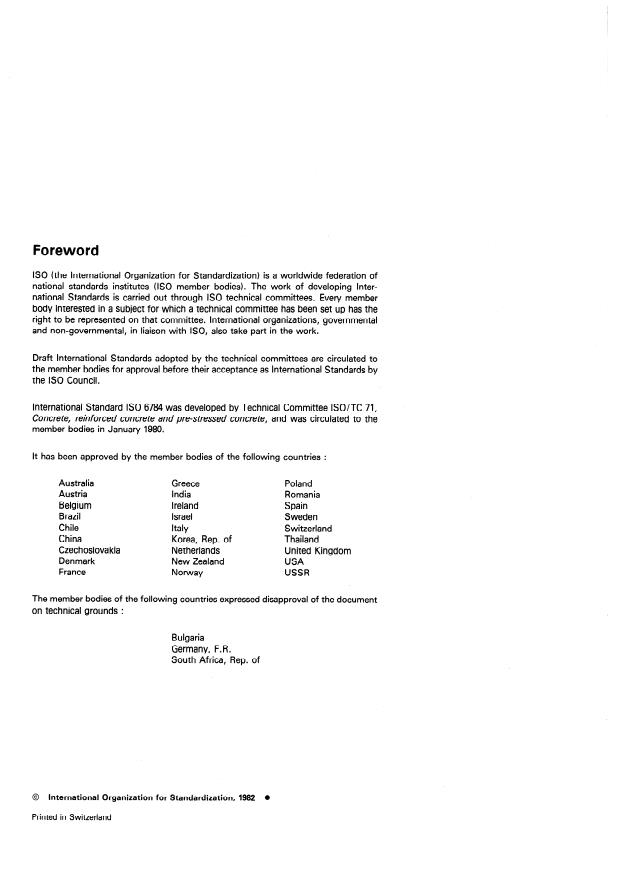 ISO 6784:1982 ISO 6784:1982 - Concrete -- Determination of static modulus of elasticity in compression - Page 2 preview