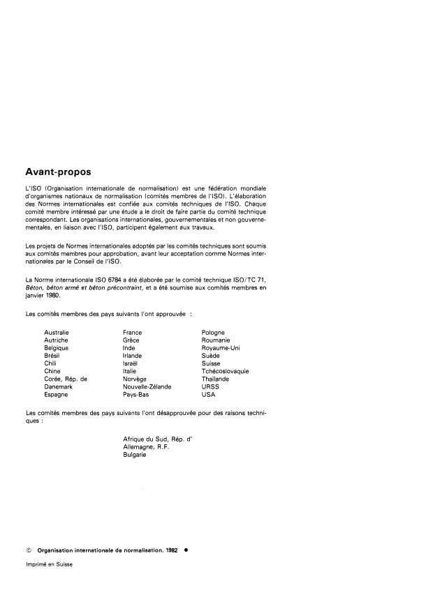 ISO 6784:1982 ISO 6784:1982 - Béton -- Détermination du module d'élasticité statique en compression - Page 2 preview