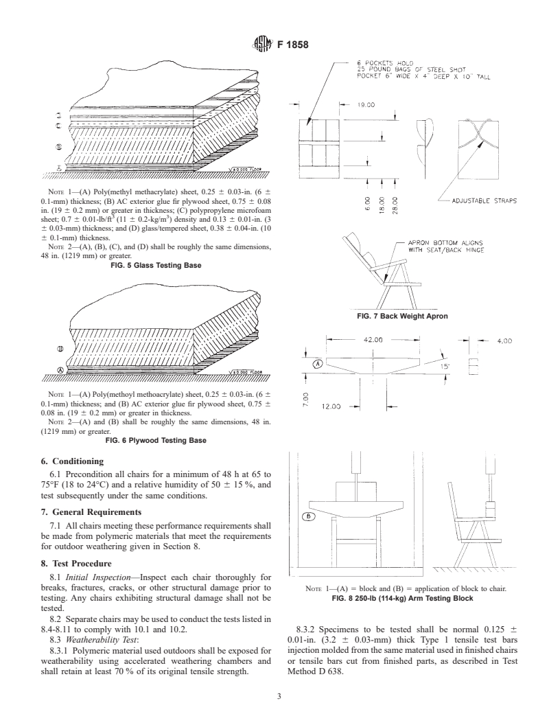 ASTM F1858-98 - Standard Performance Requirements for Multipositional Plastic Chairs with Adjustable Backs or Reclining Mechanisms for Outdoor Use