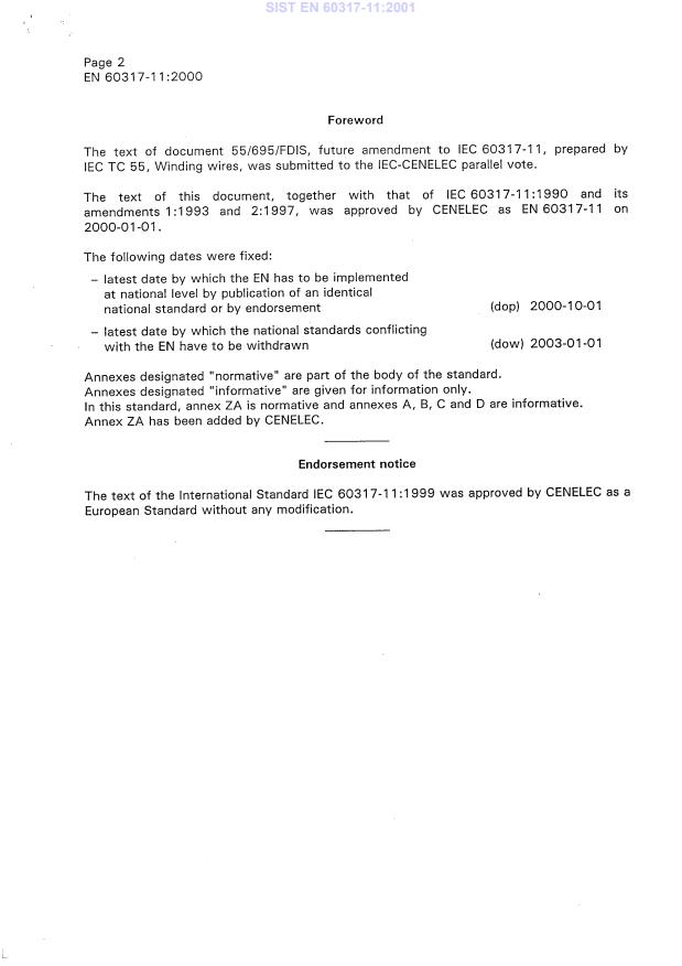 EN 60317-11:2000 EN 60317-11:2001 - Page 4 preview