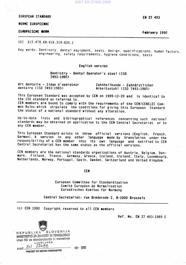 EN 27493:1990 EN 27493:2000
