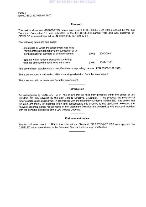 EN 60335-2-32:1995/A1:2000 EN 60335-2-32:1997/A1:2001 - Page 4 preview
