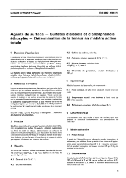 ISO 6842:1989 - Agents de surface — Sulfates d'alcools et d'alkylphénols éthoxylés — Détermination de la teneur en matière active totale
Released:9/21/1989 - Page 3 preview