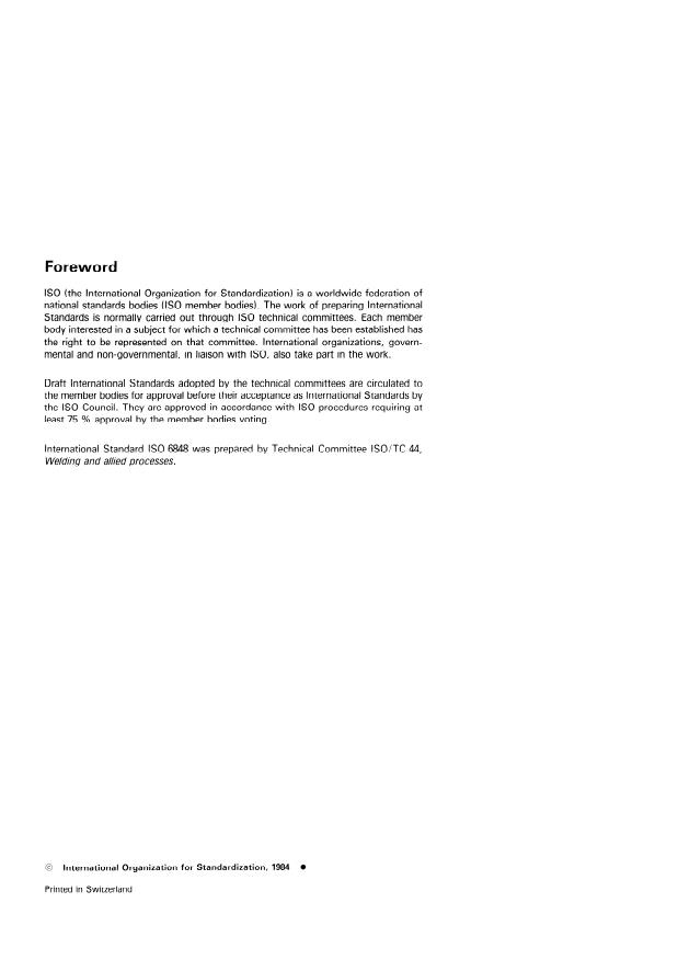ISO 6848:1984 ISO 6848:1984 - Tungsten electrodes for inert gas shielded arc welding, and for plasma cutting and welding -- Codification - Page 2 preview