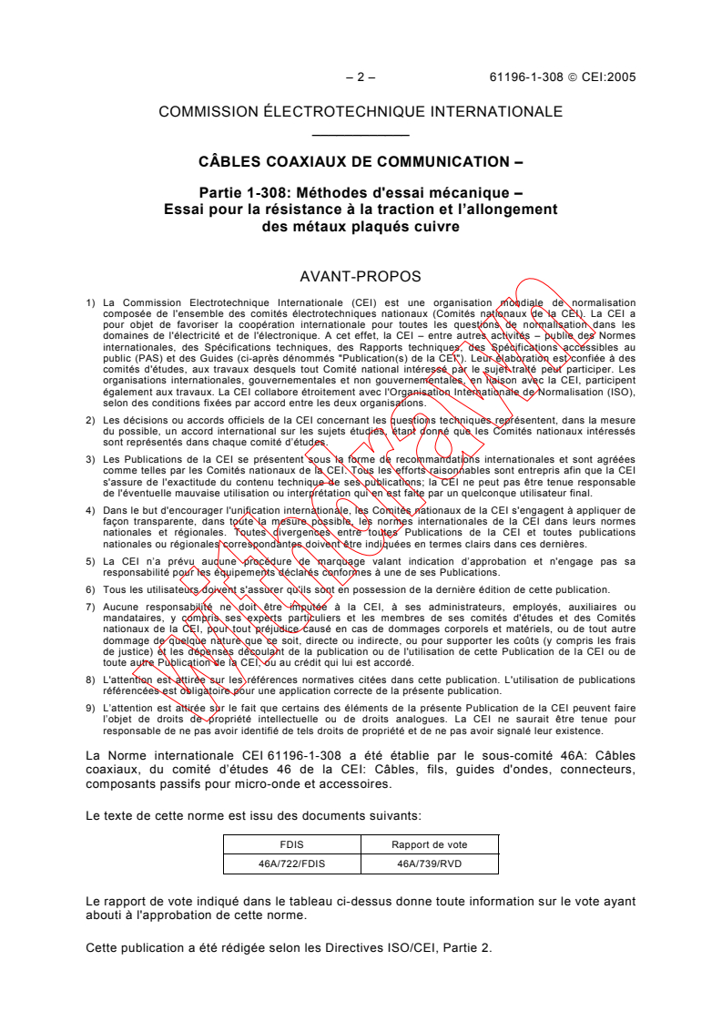 IEC 61196-1-308:2005 IEC 61196-1-308:2005 - Coaxial communication cables - Part 1-308: Mechanical test methods - Test for tensile strength and elongation for copper-clad metals
Released:7/26/2005
Isbn:2831881315 - Page 4 preview