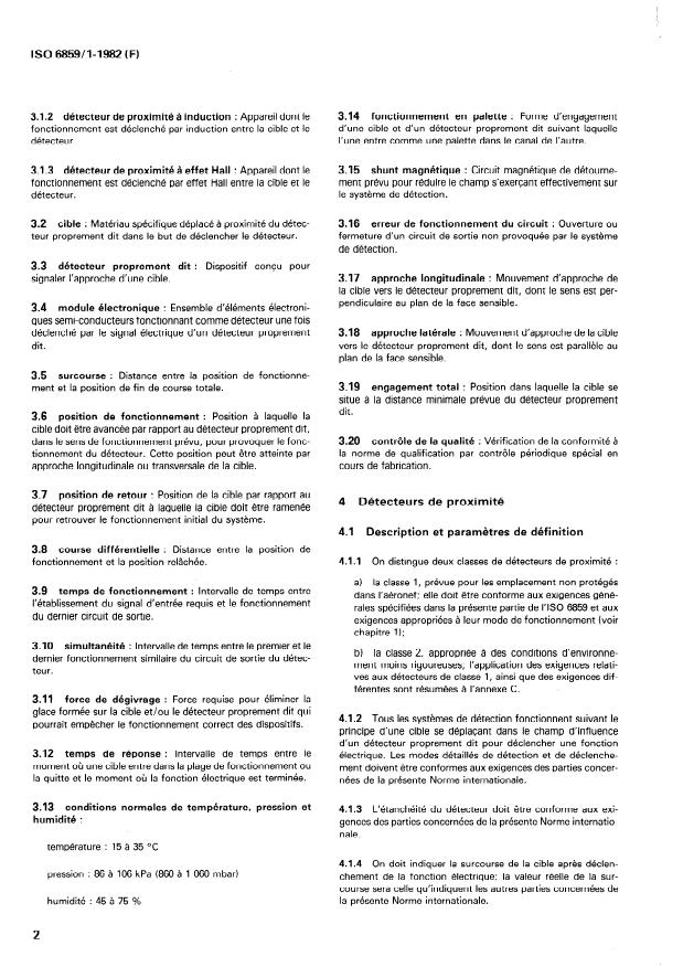 ISO 6859-1:1982 ISO 6859-1:1982 - Aéronautique -- Détecteurs de proximité - Page 2 preview