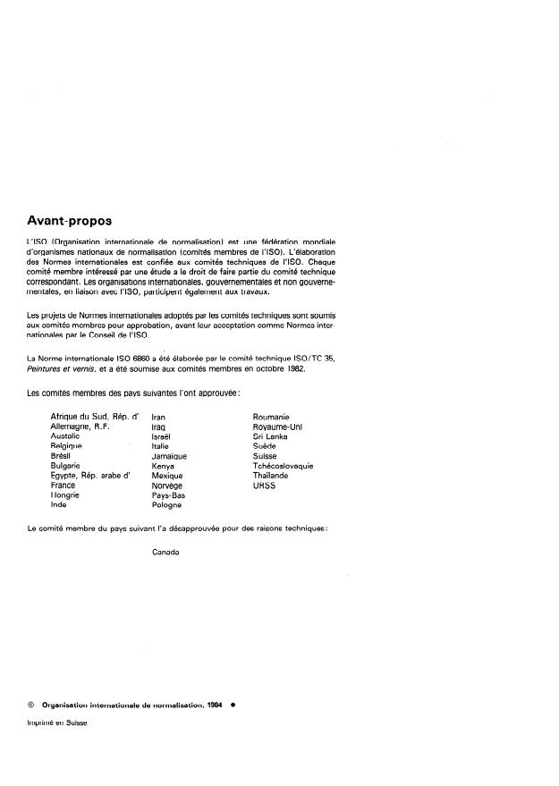 ISO 6860:1984 ISO 6860:1984 - Peintures et vernis -- Essai de pliage (mandrin conique) - Page 2 preview