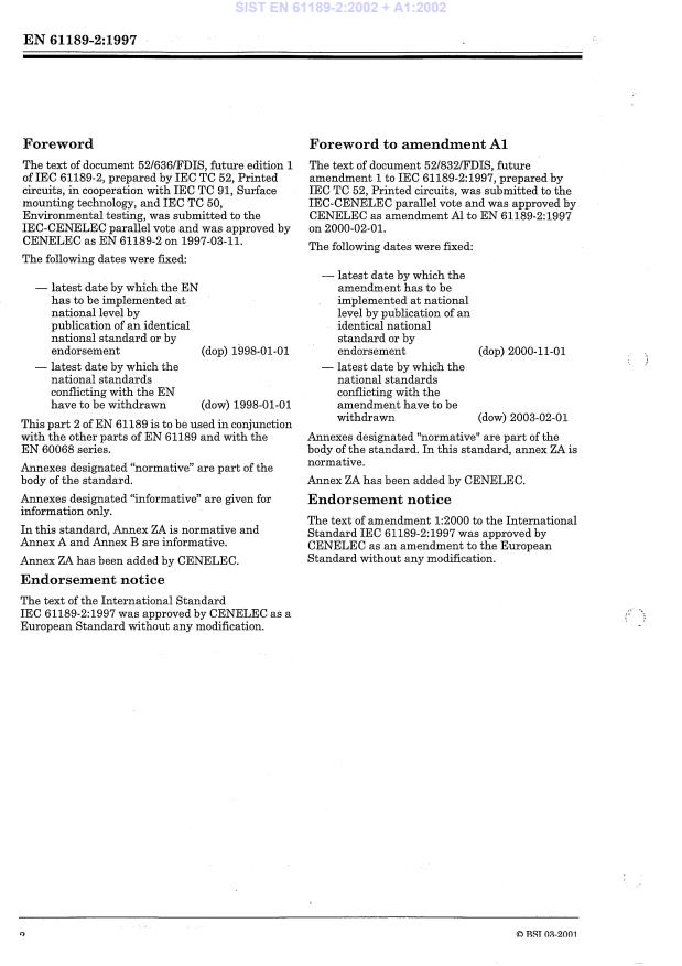 EN 61189-2:1997/A1:2000 EN 61189-2:2002 + A1:2002 - Page 4 preview