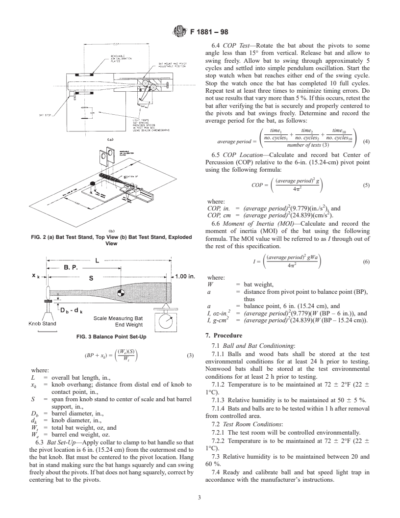 ASTM F1881-98 - Standard Test Method for Measuring Baseball Bat Performance Factor