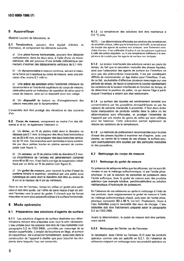 ISO 6889:1986 ISO 6889:1986 - Agents de surface -- Détermination de la tension interfaciale par étirement de films liquides - Page 4 preview