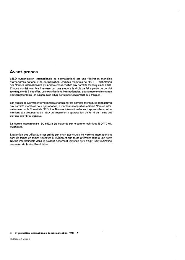 ISO 6922:1987 ISO 6922:1987 - Adhésifs -- Détermination de la résistance en traction des joints a bout - Page 2 preview