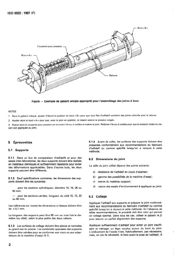 ISO 6922:1987 ISO 6922:1987 - Adhésifs -- Détermination de la résistance en traction des joints a bout - Page 4 preview