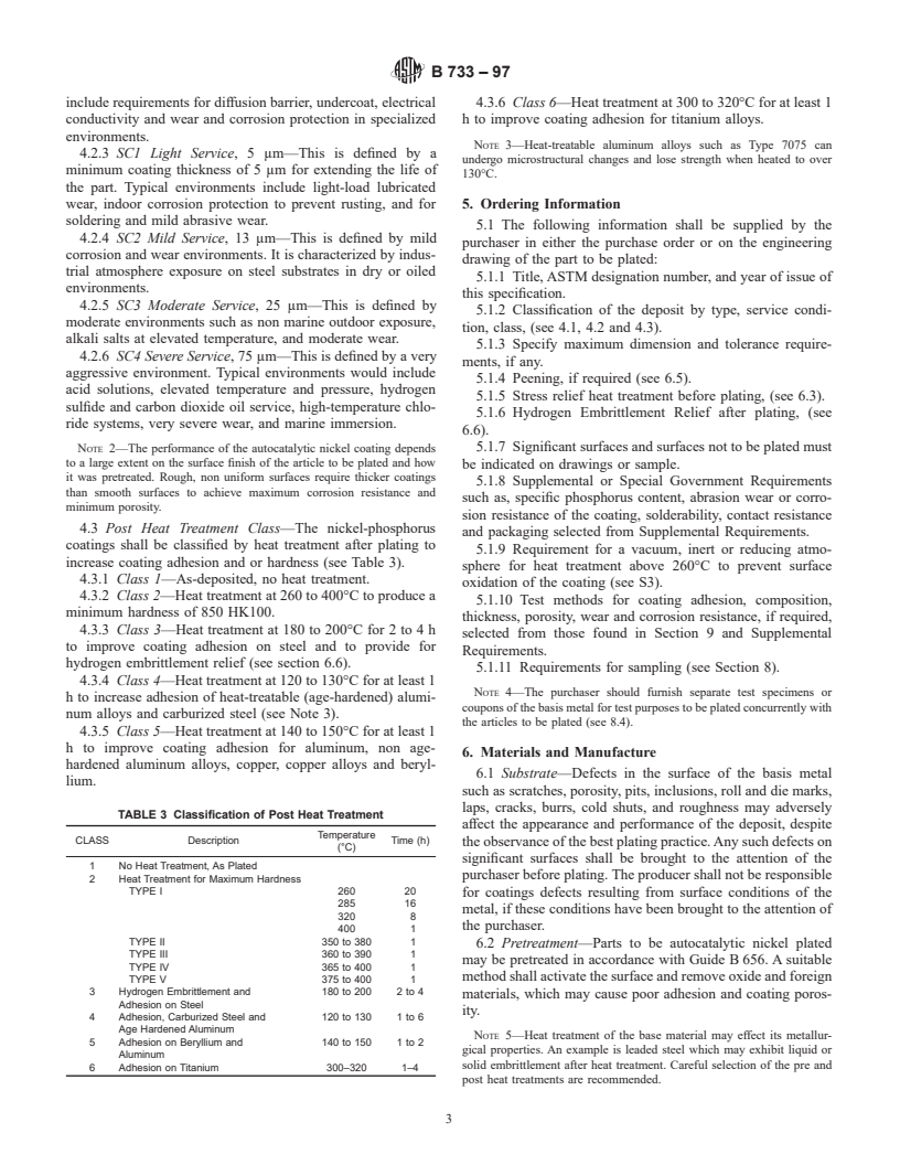 ASTM B733-97 - Standard Specification for Autocatalytic (Electroless) Nickel-Phosphorus Coatings on Metal