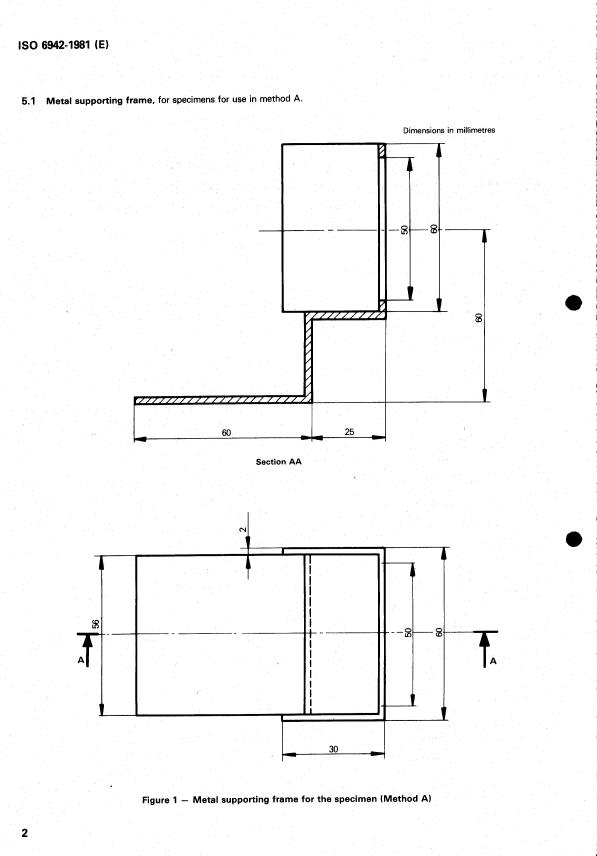ISO 6942:1981 ISO 6942:1981 - Clothing for protection against heat and fire -- Method of evaluation of thermal behaviour of materials and material assemblies when exposed to a source of radiant heat - Page 4 preview