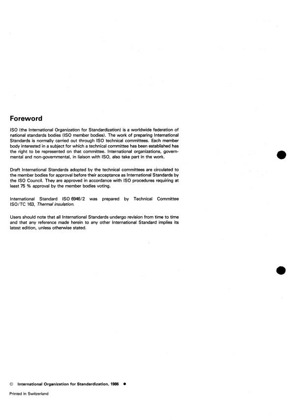 ISO 6946-2:1986 ISO 6946-2:1986 - Thermal insulation -- Calculation methods - Page 2 preview