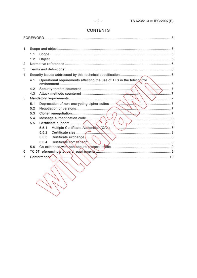 IEC TS 62351-3:2007 IEC TS 62351-3:2007 - Power systems management and associated information exchange - Data and communications security - Part 3: Communication network and system security - Profiles including TCP/IP
Released:6/22/2007
Isbn:2831891868 - Page 4 preview
