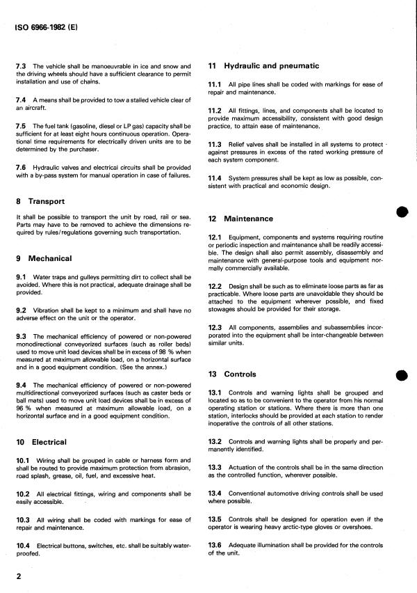 ISO 6966:1982 ISO 6966:1982 - Aircraft -- Basic requirements for aircraft loading equipment - Page 4 preview