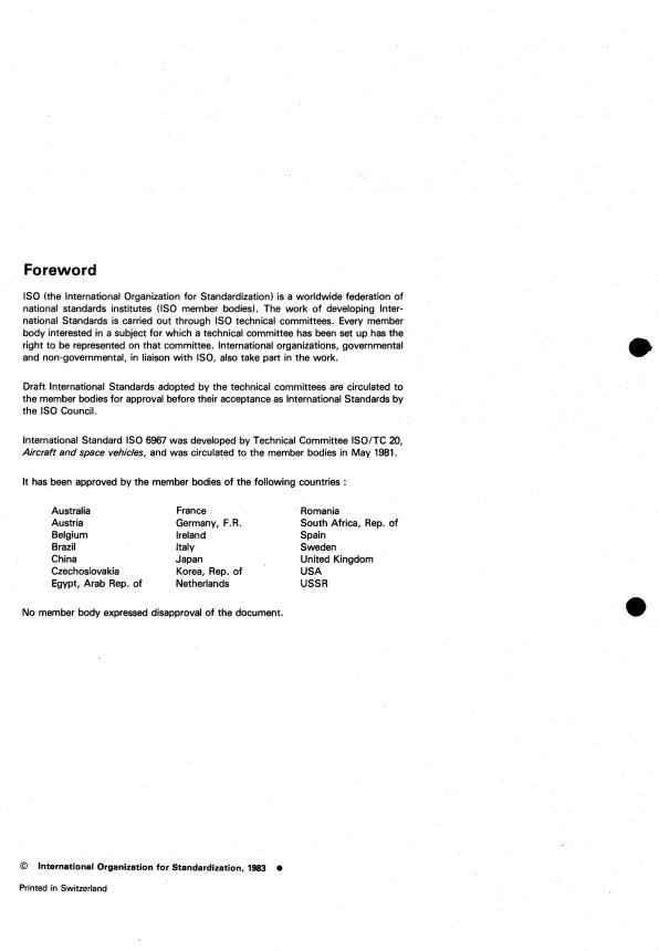 ISO 6967:1983 ISO 6967:1983 - Aircraft -- Wide body aircraft main deck container/pallet loader -- Functional requirements - Page 2 preview