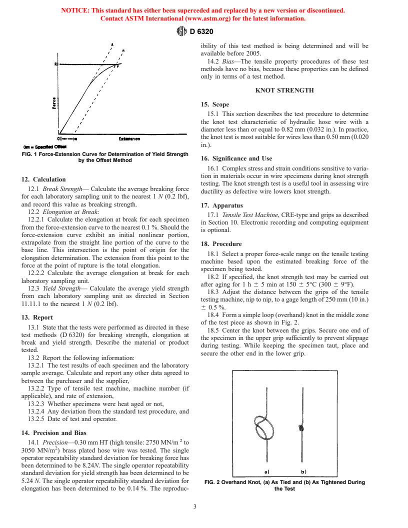 ASTM D6320-99 - Standard Test Methods for Single Filament Hose Reinforcing Wire Made from Steel